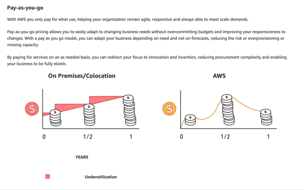 Amazon Web Services example of SaaS pricing model