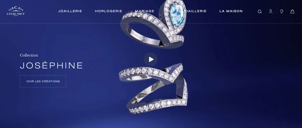The Chaumet Jewelry ecommerce app by Intobi
