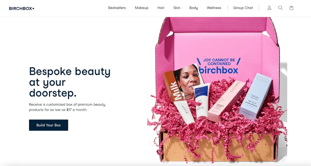 Birchbox home page