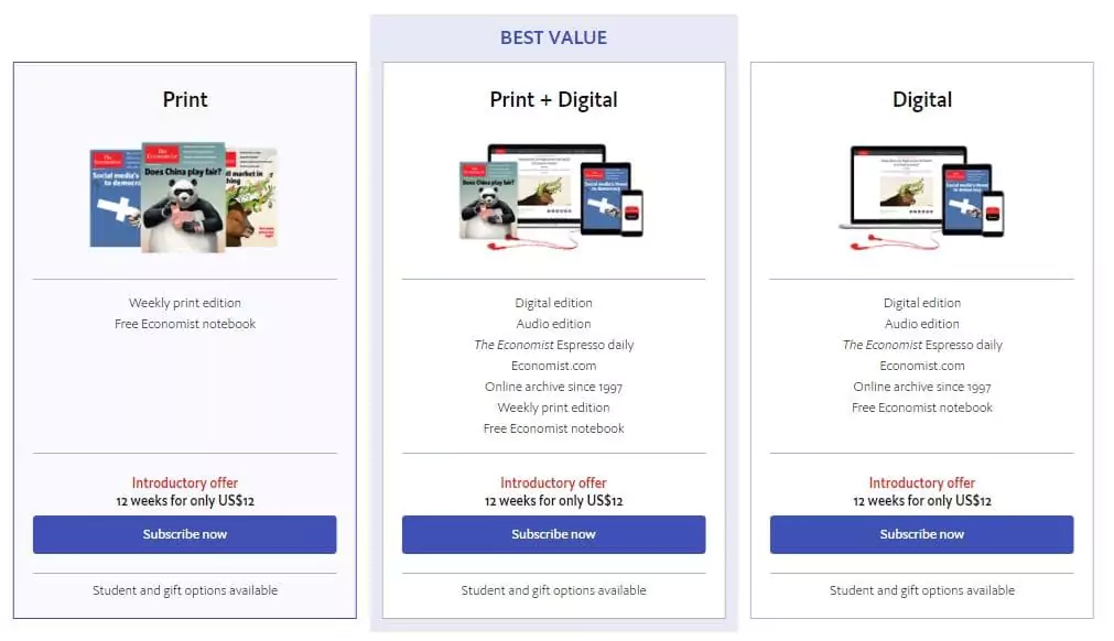 Center stage pricing example