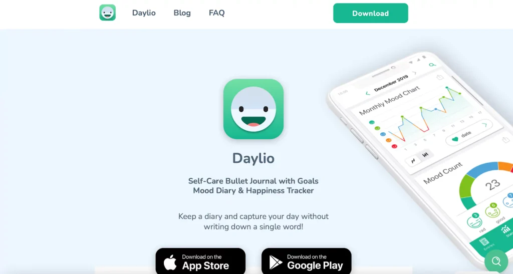 Daylio home page