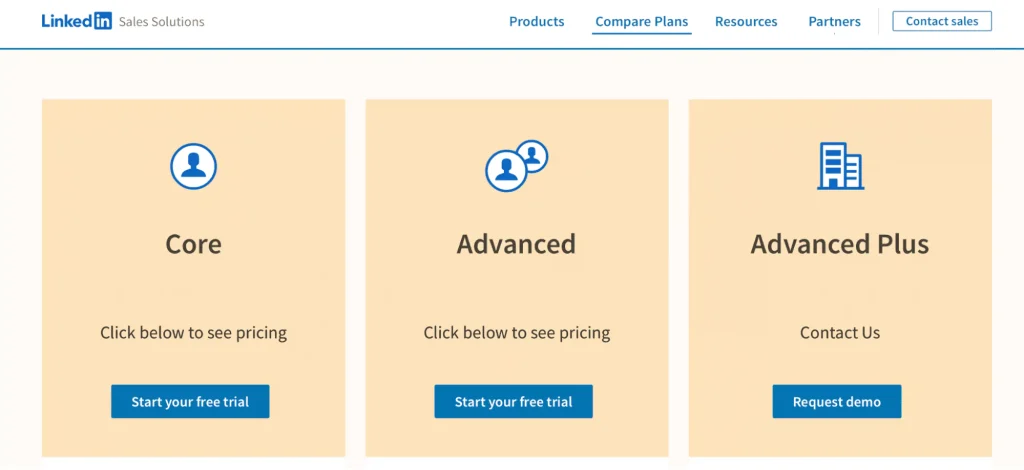 LinkedIn pricing model template