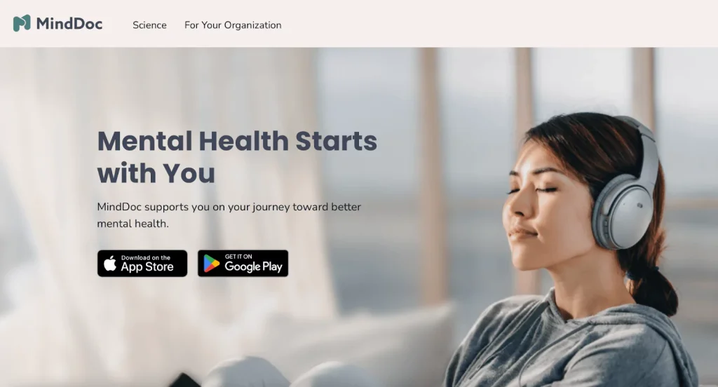 MindDoc home page