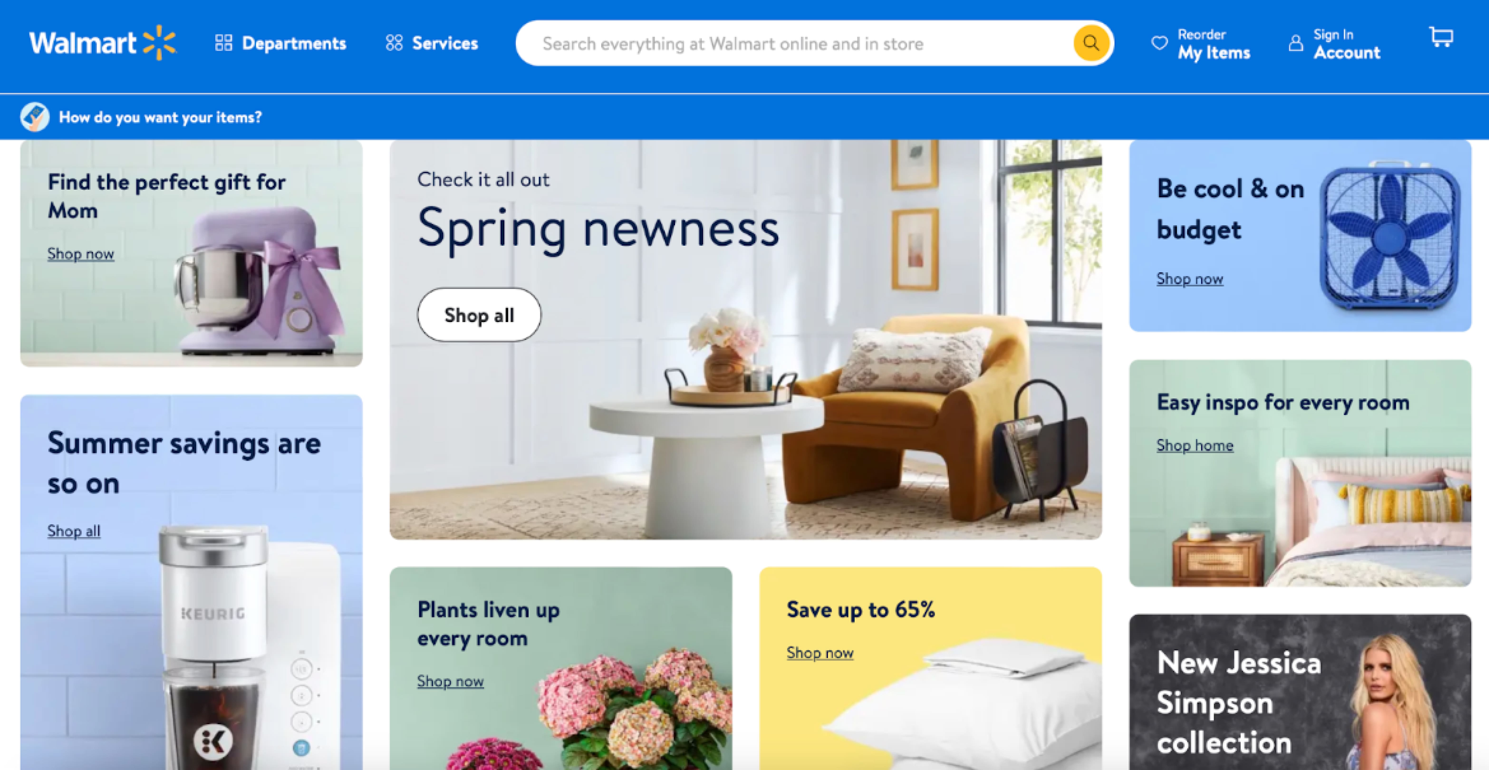 Walmart home page