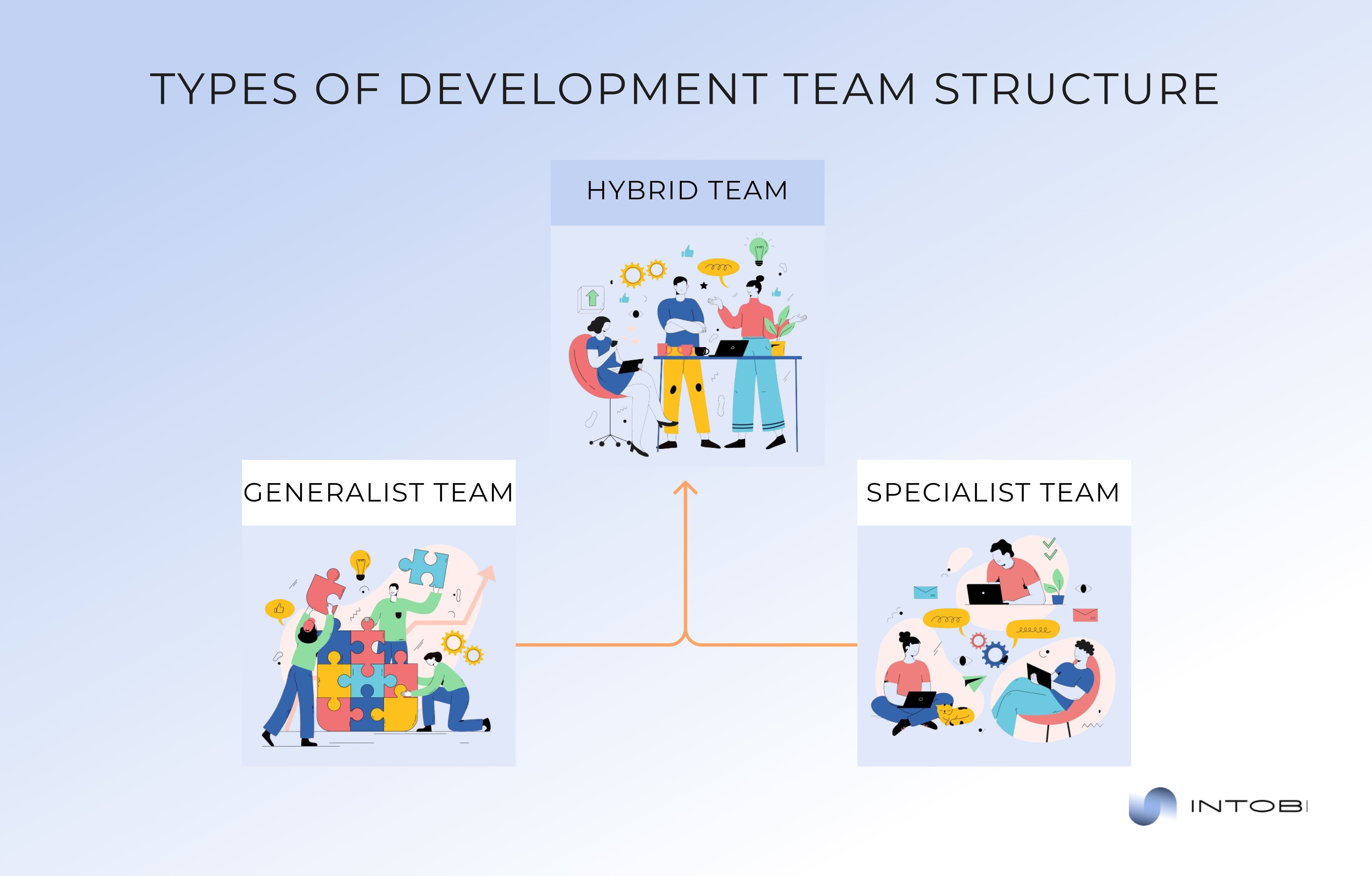 Basic types of software development team structures