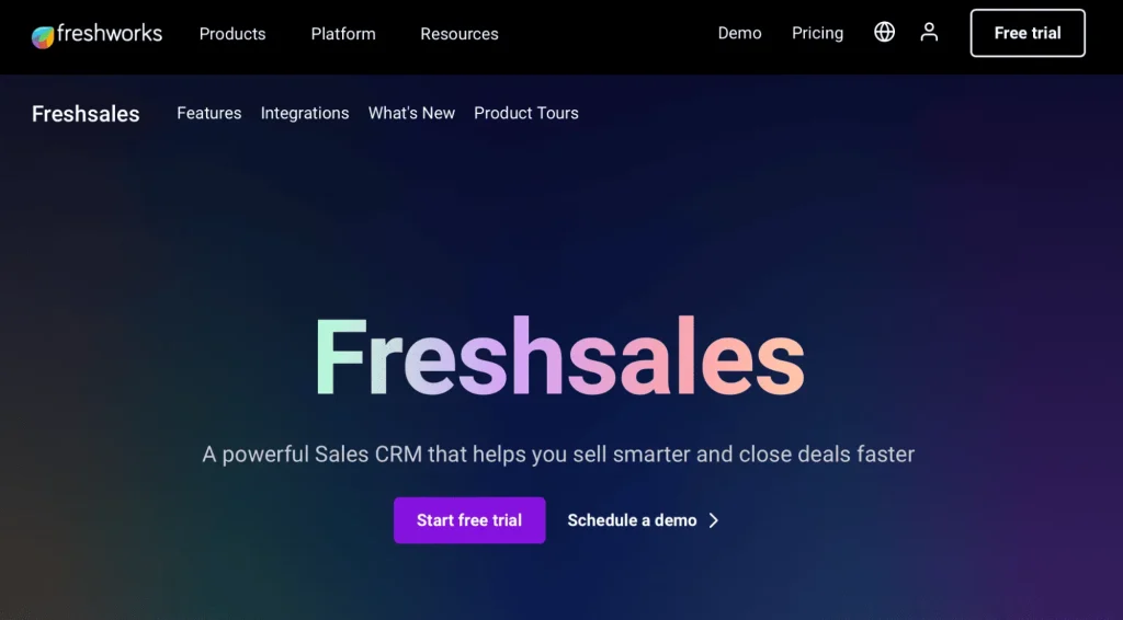 CRM example: Freshsales