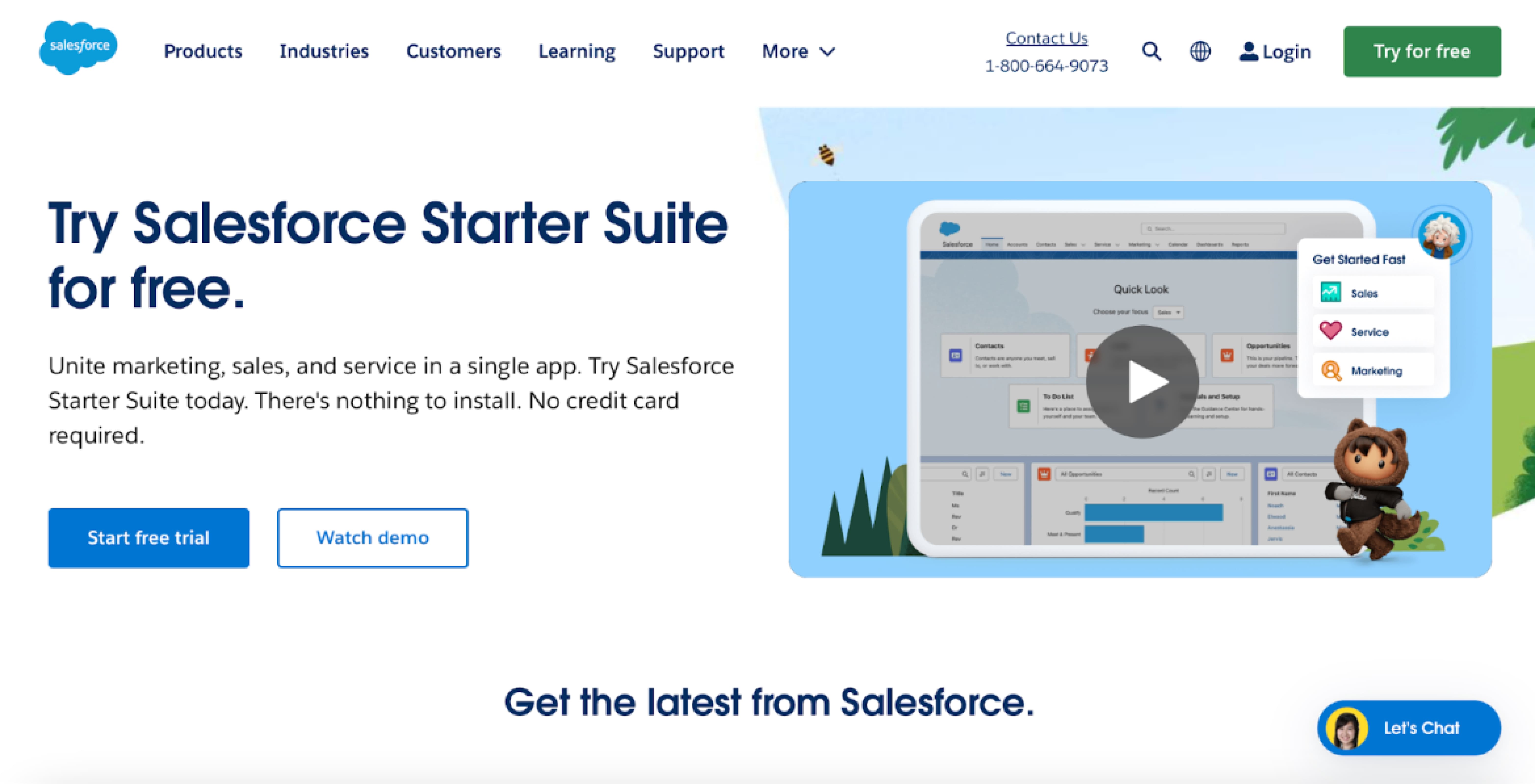 Salesforce main page