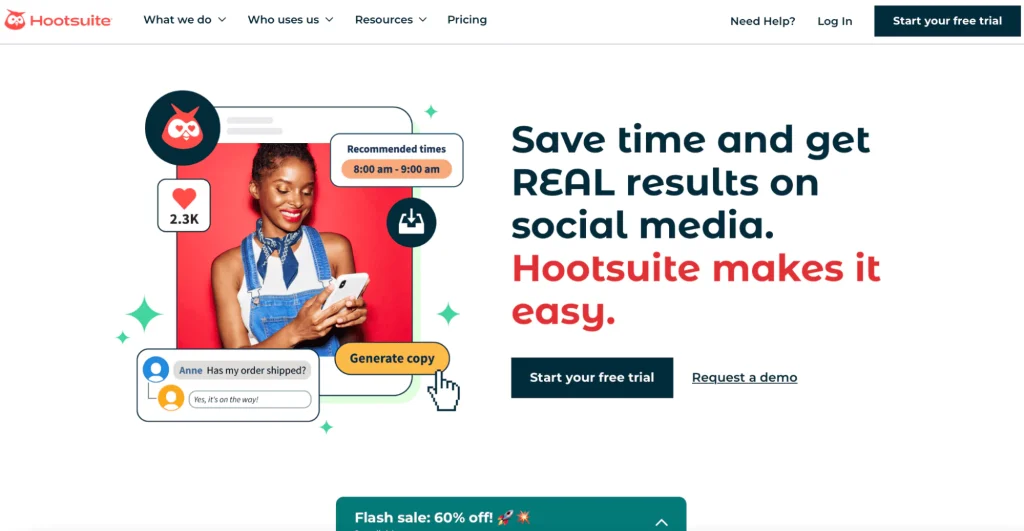 Hootsuite main page