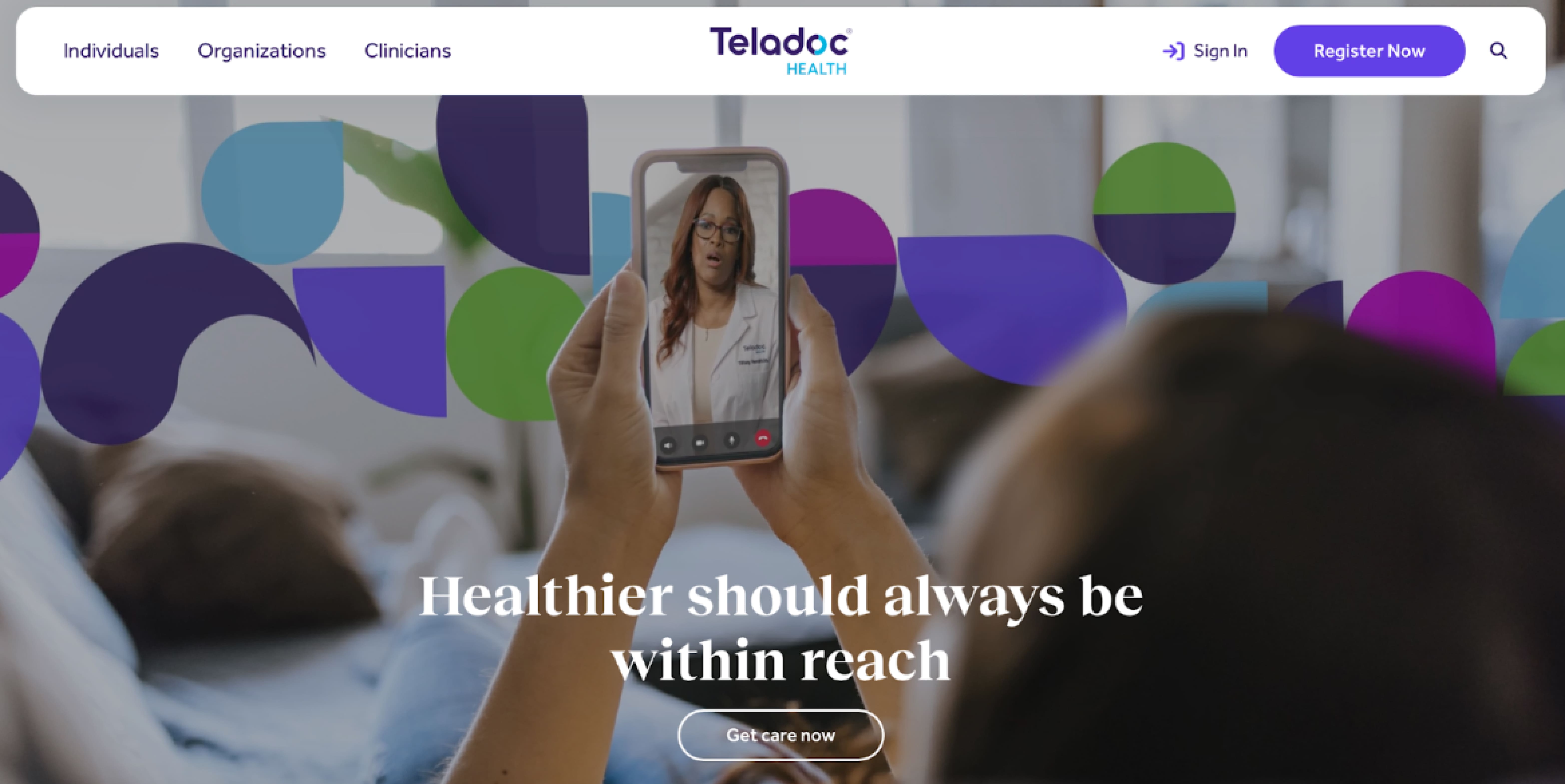 Teladoc main page