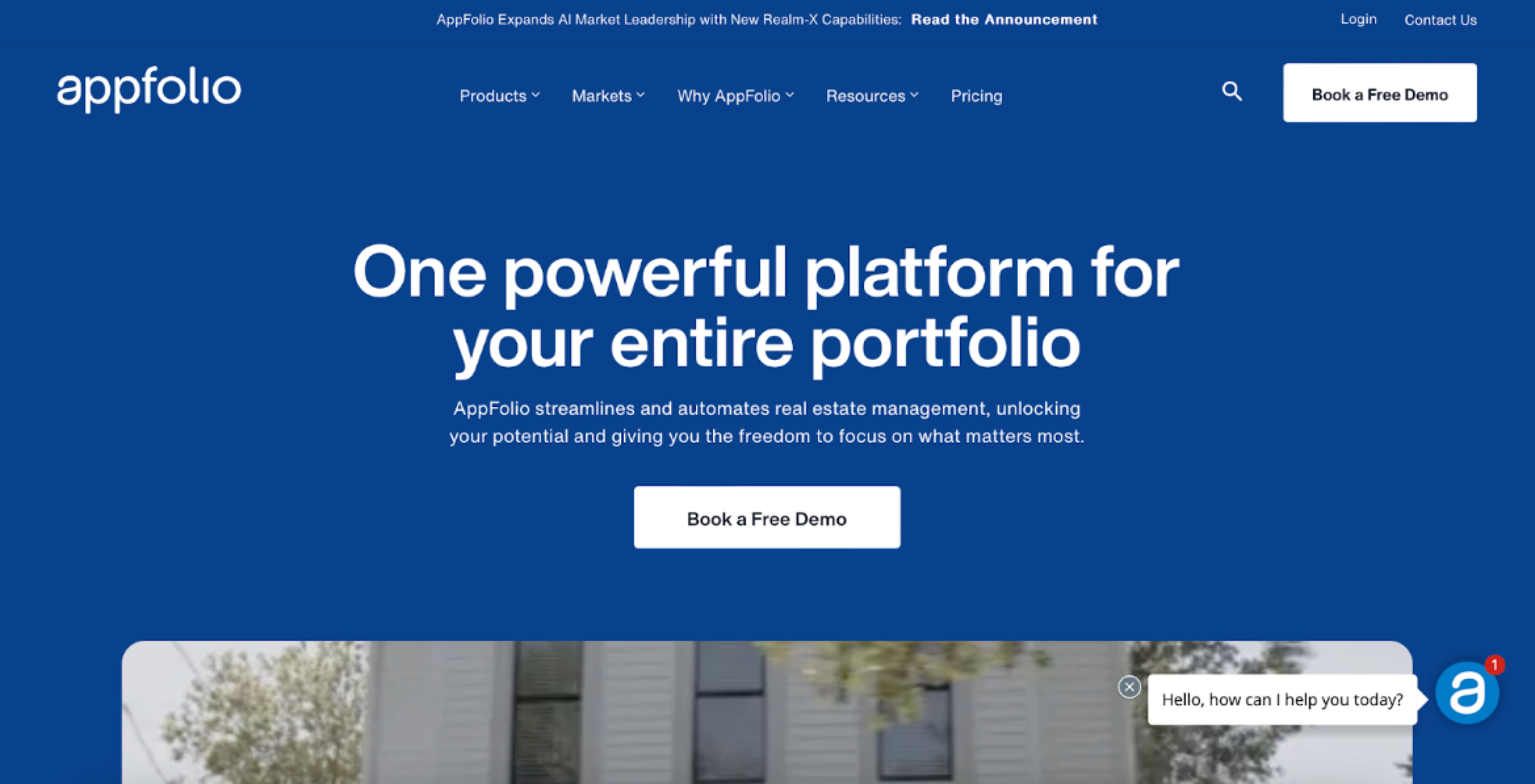 AppFolio main page