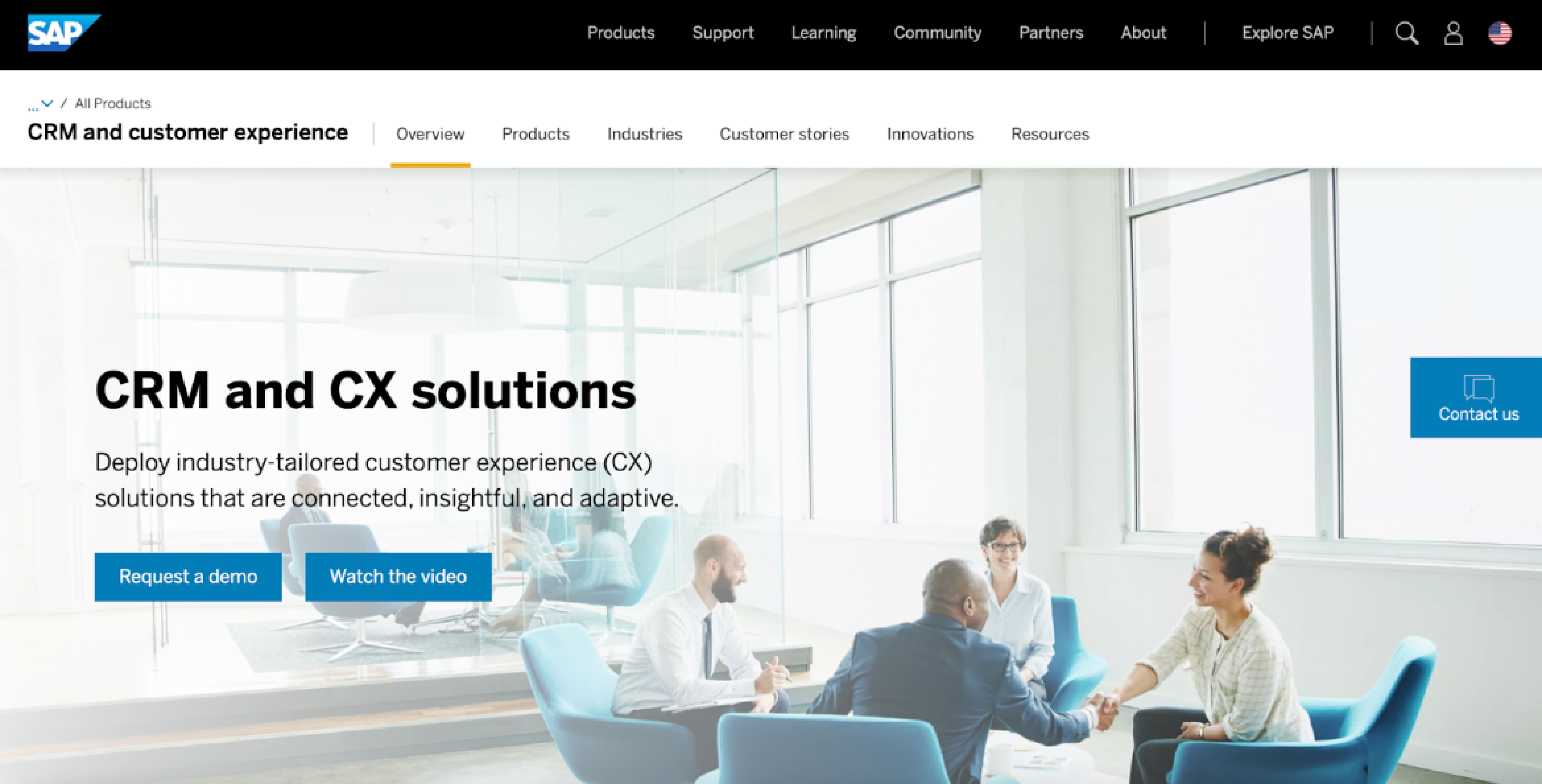 SAP CRM main page