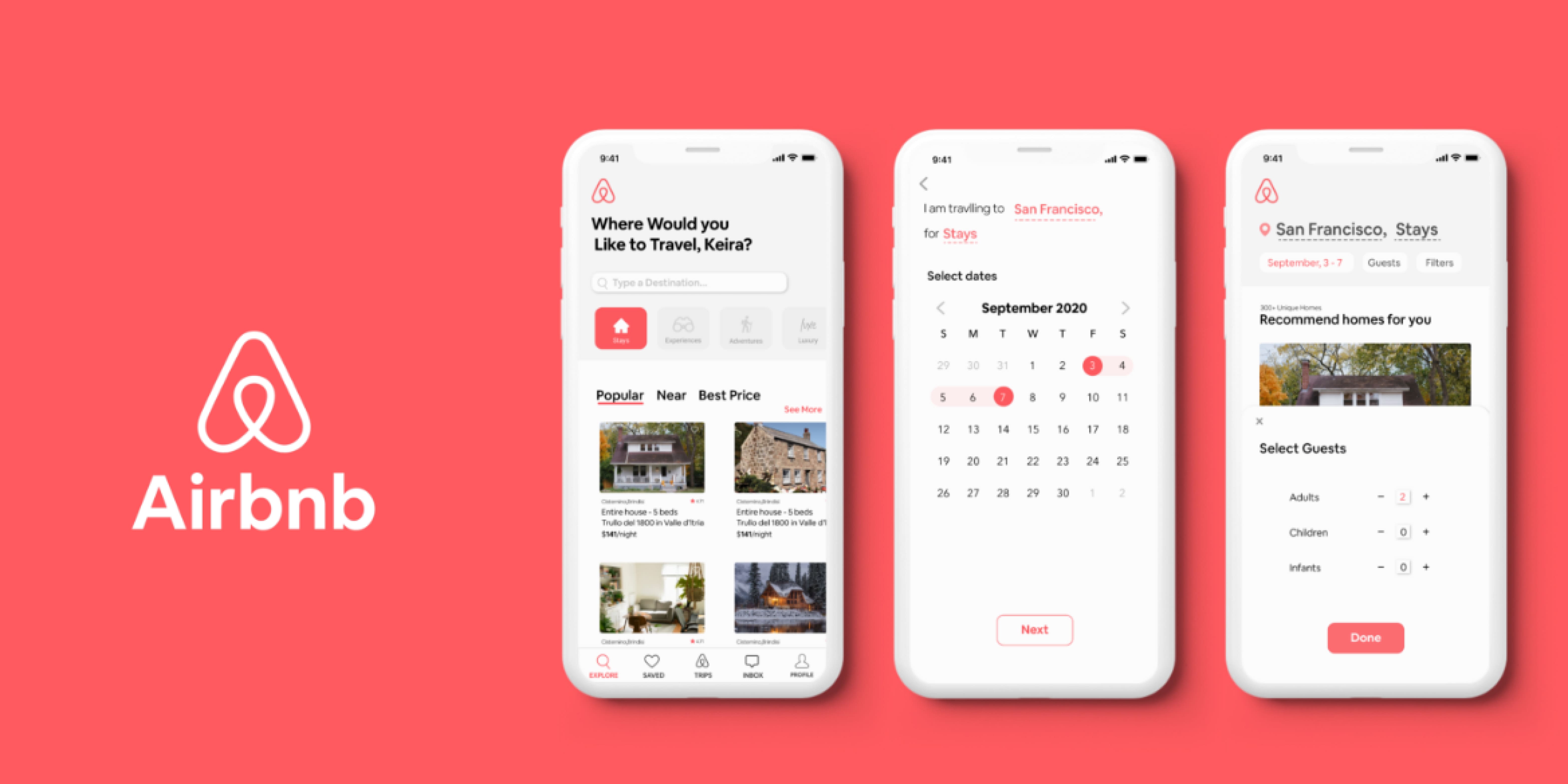 Airbnb travel app