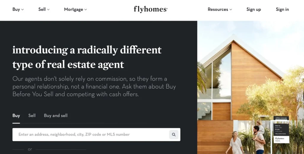 Flyhomes home page