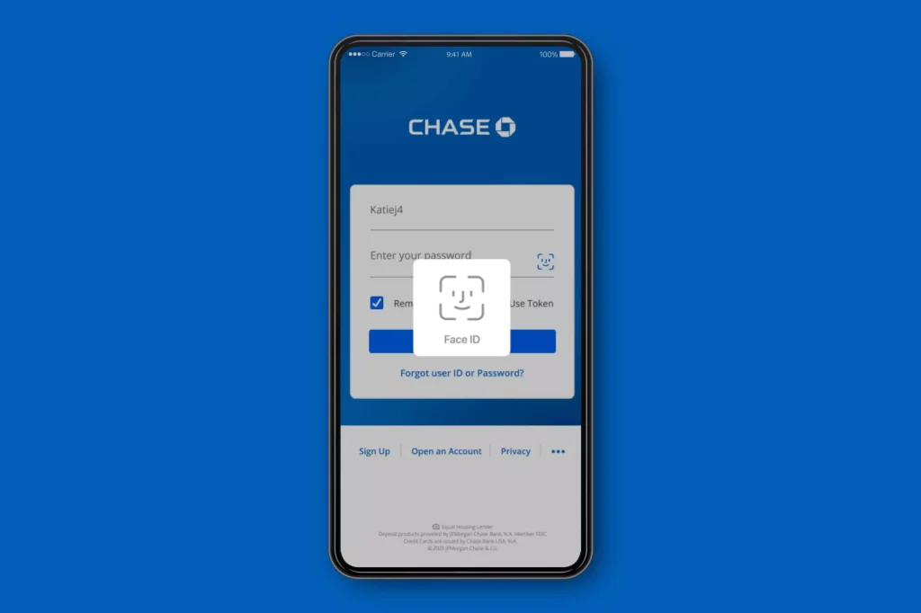 Facial recognition in Chase Mobile