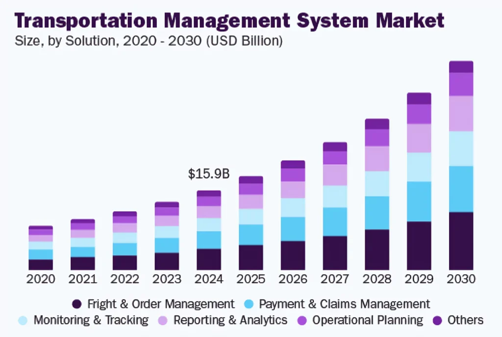 Blue and purple infographic about TMS capitalization