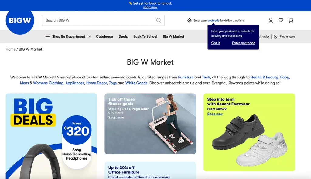 Big W one of the top online marketplaces in Australia Big W is among the top online marketplaces in Australia