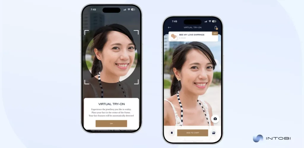 Ecommerce app developed by Intobi High-quality ecommerce app created by Intobi