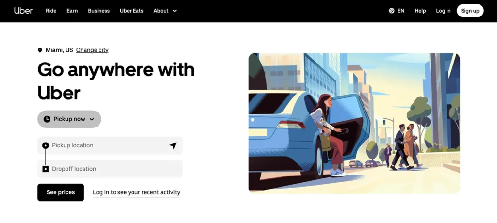 Uber mobile software
