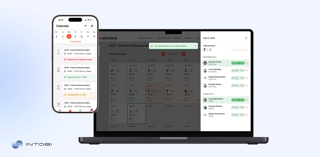 Valandinis SaaS project Valandinis cloud platform