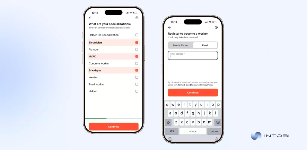 Valandinis SaaS project developed by Intobi Valandinis cloud software platform developed by Intobi team