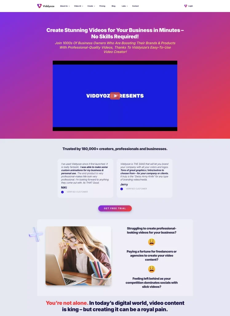 Viddyoze 3D animation SaaS platform overview