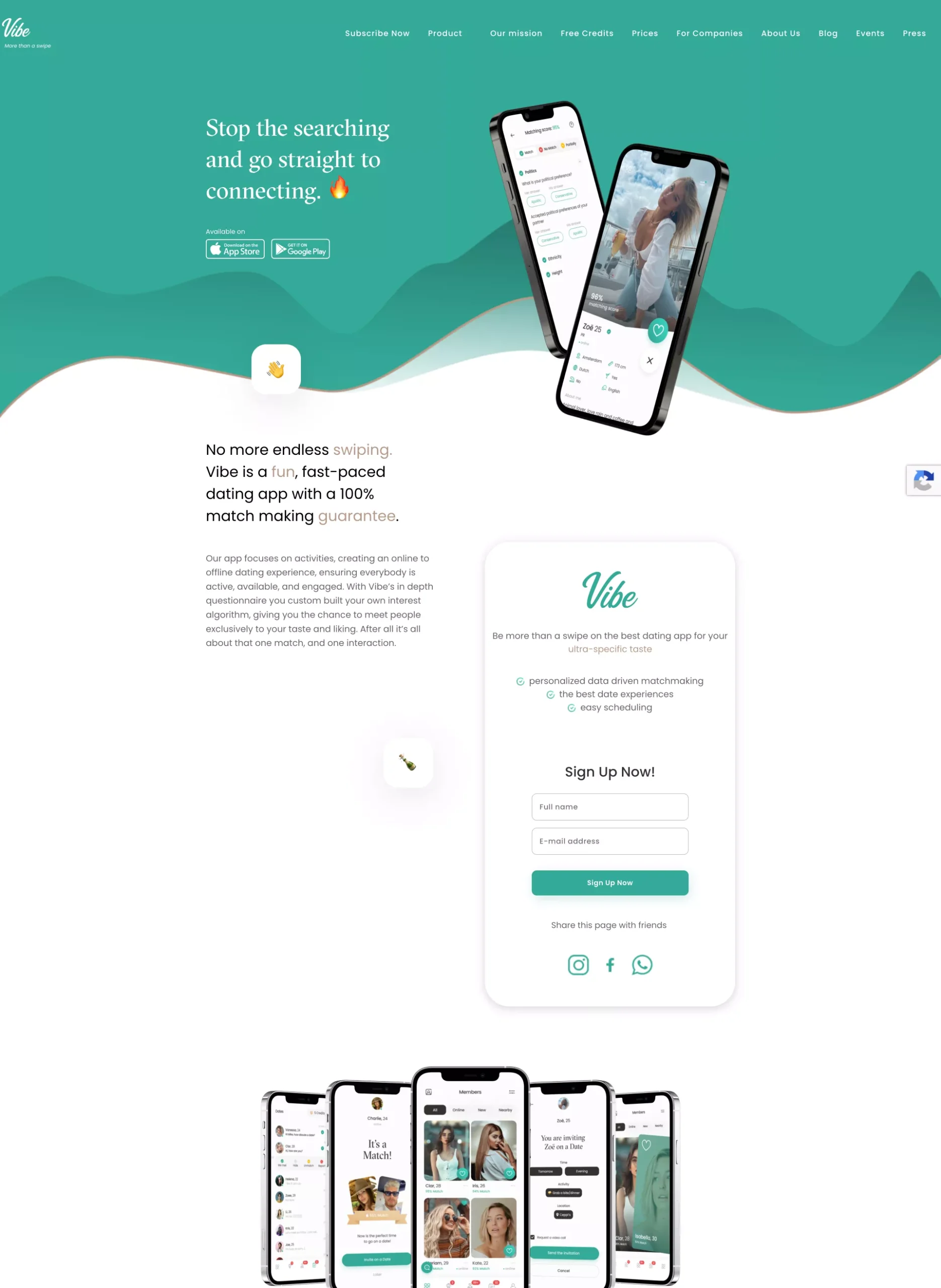 Vibe personalized dating app overview