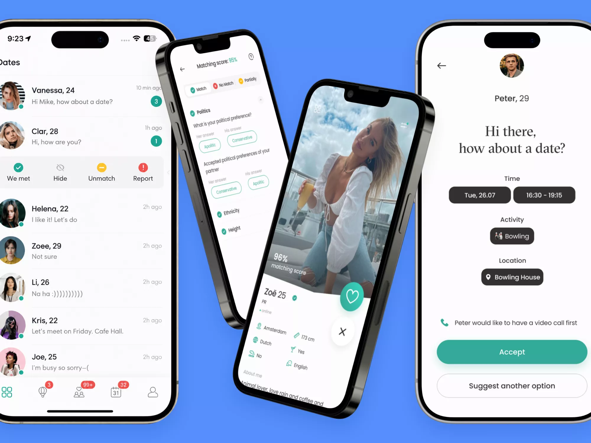 Vibe match and set a date